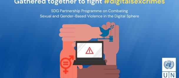 Illustration to represent the 'SDG Partnership Programme on Combating Sexual and Gender-based Violence in the Digital Sphere'