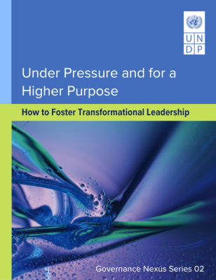 Cover of discussion paper "Under Pressure and for a Higher Purpose: How to Foster Transformational Leadership"